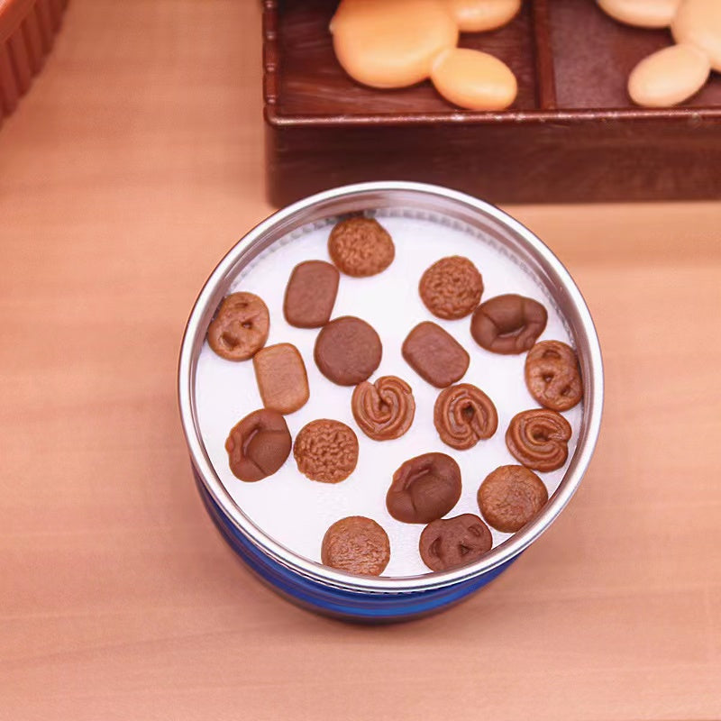 miniature food play supermarket DIY simulation Danise cookies iron box